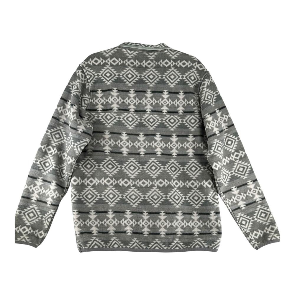 Southern Grit Pullover Fleece Aztec Geometric Navajo Western Gray Mens Medium - Picture 9 of 10